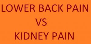 LOWER BACK PAIN VS KIDNEY PAIN